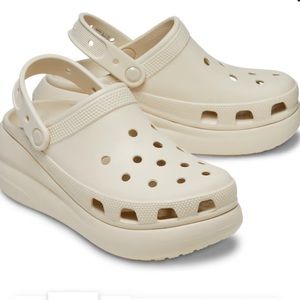 Bone colored crush clogg crocs